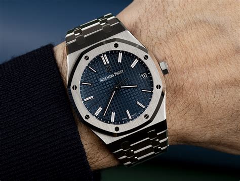 audemars piguet royal oak blue dial replica|audemars piguet automatic royal oak.